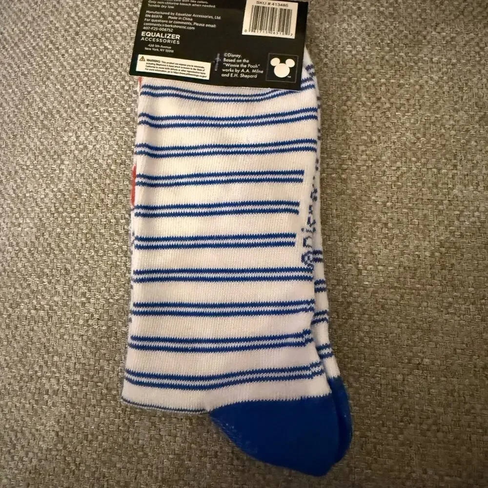 Disney Blue Winnie The Pooh Crew Socks